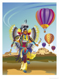 Buy American Indian Dancer and Hot Air Balloons, Grouped Elements at AllPosters.com