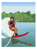 Man Waterskiing