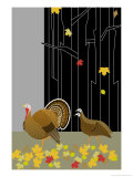 Turkeys in a Forest