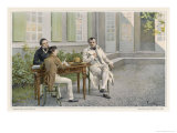 Buy In Exile on Saint Helena He Dictates His Memoirs to Las Casas and His Son at AllPosters.com