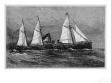 Buy American Despatch Boat with Sails as Well as Its Steam Engines at AllPosters.com