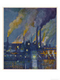 Buy Munitions Factory at Night at the Beginning of World War One at AllPosters.com