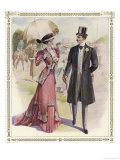 Buy He: Frock Coat Top Hat Grey Trousers Cravat Buttonhole at AllPosters.com