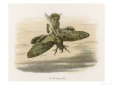 Buy An Elf Enjoys an Evening Ride on a Moth's Back at AllPosters.com