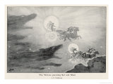 Buy The Wolves Skoll (Repulsion) and Hati (Hate) Pursue Sol (Sun) and Mani (Moon) Across the Skies at AllPosters.com