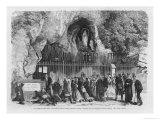 Buy Pilgrims Drinking the Miraculous Water Admire the Miraculous Statue at Lourdes at AllPosters.com