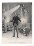 Buy Nikola Croatian Inventor Holding Balls of "Flame" in His Bare Hands at AllPosters.com