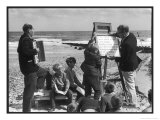 Buy Outdoor Service Being Held on the Beach with Accordion Accompaniment at AllPosters.com