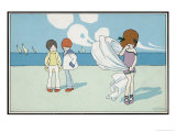 Buy Children on the Beach, Two Boys Watching a Girl Cry at AllPosters.com