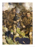 Buy David Simpson Piper of the Black Watch Leads the Charge at Loos, But is Killed Almost at Once at AllPosters.com