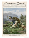 Buy One-Armed War Veteran Fights an Attacking Wolf at AllPosters.com