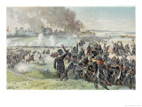 Buy Battle of Ratisbon Napoleon Though Injured by a Would-Be Assassin Reappears at AllPosters.com