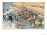 Traffic Cop in His Own Mini-Airship Directs International Air Traffic
