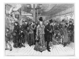 Buy Passengers Crowd the Platform of a Station of the South Western Railway at AllPosters.com