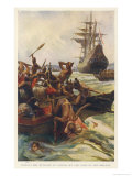 Buy Abel Tasman is Attacked by Native New Zealanders at Massacre Bay at AllPosters.com