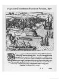 Buy On His Fourth Voyage Columbus Quarrels with Francisco Poresio at AllPosters.com