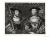 King Henry VIII with the Emperor Carl V as Young Men at the Field of the Cloth of Gold 1520