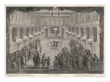 Interior of a Synagogue, The Rabbi Blesses the People