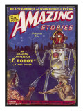 Buy "I Robot" (Eando Binder) the Robot Adam Link is Attacked at AllPosters.com