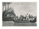 Buy Captain Bligh and Some Loyal Crew Members are Cast Adrift in an Open Boat by the Mutineers at AllPosters.com
