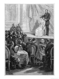 Buy Dr J P Durand De Gros Gives a Demonstration of Hypnosis to the Scientific Press Paris at AllPosters.com