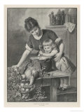 Buy Mother Helps Her Daughter Stir the Pudding at AllPosters.com