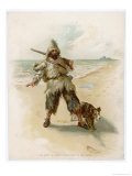 Buy Robinson Crusoe Finds "The Print of a Man's Naked Foot in the Shore" at AllPosters.com
