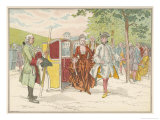 Buy Chaise a Porteurs' an Aristocratic Lady Uses the French Equivalent of the Sedan Chair at AllPosters.com