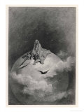 Death Depicted as the Grim Reaper on Top of the World Giclee Print