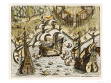 Buy Spanish Galleons Attempt to Ward off Rivals for the New World at AllPosters.com