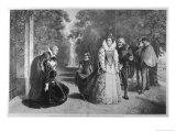 Buy Elizabeth Meets Mary Queen of Scots in the Park of Fotheringhay at AllPosters.com
