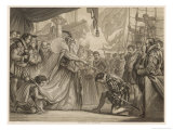 Buy Queen Elizabeth I Knights Francis Drake on His Ship "Golden Hind" after His Round the World Voyage at AllPosters.com