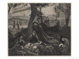 Arthur Fatally Wounded is Taken to Avalon a Celtic Paradise Where He Dies