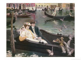 Buy Couple in a Gondola on the Canals of Venice at AllPosters.com