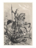 Buy The Fearful Dragon of Rhodes is Slain by the Bold Knight Dieu-Donne De Gozon at AllPosters.com
