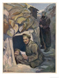 Buy German Soldiers Read Letters in Their Dug-Out at AllPosters.com