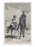 Buy Don Quixote and Sancho Panza Discuss the Combat with the Windmills at AllPosters.com