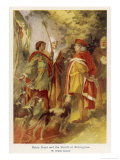 Buy An Encounter Between the Outlaw Robin Hood and the Upholder of the Law the Sheriff of Nottingham at AllPosters.com