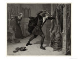 Buy While Talking with His Mother Hamlet Detects an Intruder Hiding Behind a Curtain at AllPosters.com