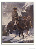 He Crosses the Snow-Covered Saint-Bernard Pass into Italy on Horseback 1800