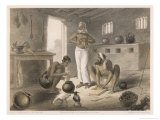 Buy Natives Preparing a Meal: Gutting Chickens and Rolling Dough at AllPosters.com