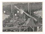 Buy At the Circus Busch a "Human Cannonball" is Seemingly Shot from a Gun at AllPosters.com