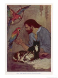 Buy Robinson Crusoe with His Parrots and Cats at AllPosters.com