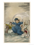 Buy Bathing Woman Takes Her Charges out to Sea at Scarborough Yorkshire, a Fanciful Depiction! at AllPosters.com