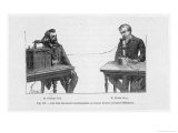 Buy Imaginary Conversation Between Alexander Graham Bell and Elisha Gray Using Their Telephone Devices at AllPosters.com