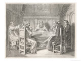 Mikolai Kopernik (Copernicus) the Polish Astronomer Explains His Ideas Around a Table