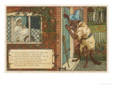 The Wolf Knocks on the Door While Grandma Lies in Bed
