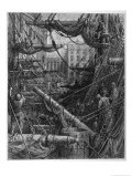 Buy Chaotic Scene of Ships Dockers and Warehouses at AllPosters.com