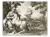 Buy Girl Cuddles a Unicorn at AllPosters.com