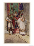 Buy King Edwin (Eadwine) of Northumbria is Converted to Christianity by Paulinus at AllPosters.com